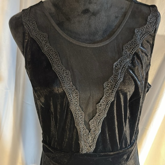 GRACE KARIN Women Sleeveless Lace Patchwork Deep V-Neck A Line Flared Dress - Picture 9 of 16